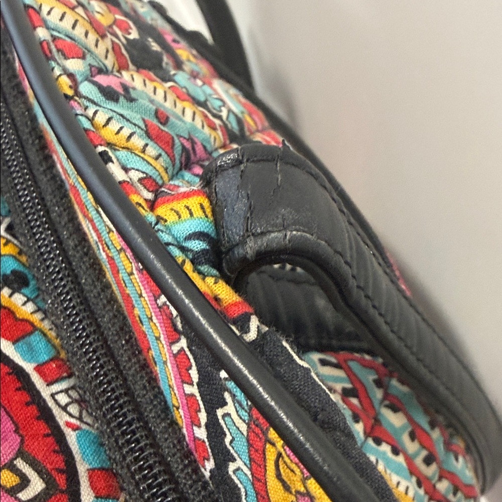 Vera Bradley Black Multi Parisian Paisley Quilted Tote - Picture 4 of 10